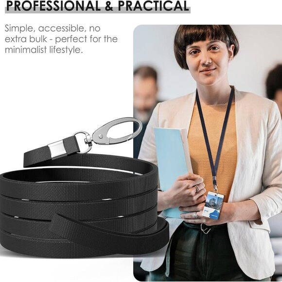 10 Pack Lanyards for ID Badges, Cruise Ship Cards, Keys, Keychain, Long-lasting - Picture 2 of 7